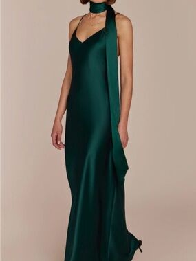 Rewritten Brooklyn Slip Dress Size XS in Forest Green
